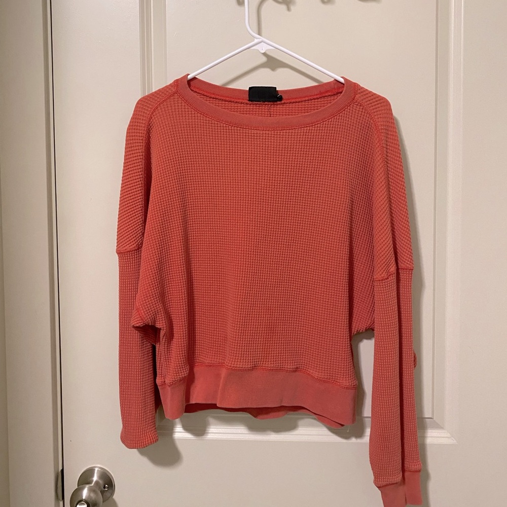 Urban Outfitters waffle texture red top
